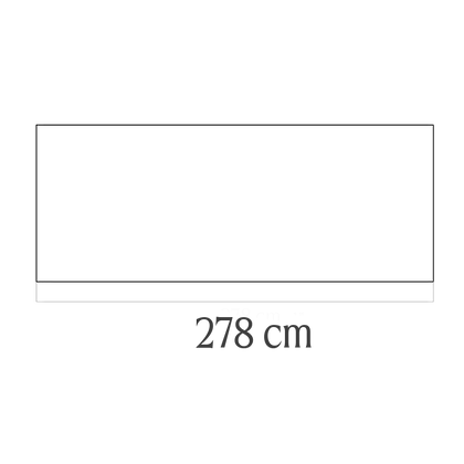 Ancho: 278cm x 109cm / Roble natural