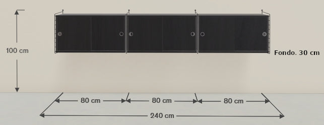 Medidas del producto String System | Living room_D
