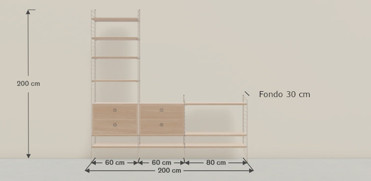 Medidas del producto String System | Living room_J