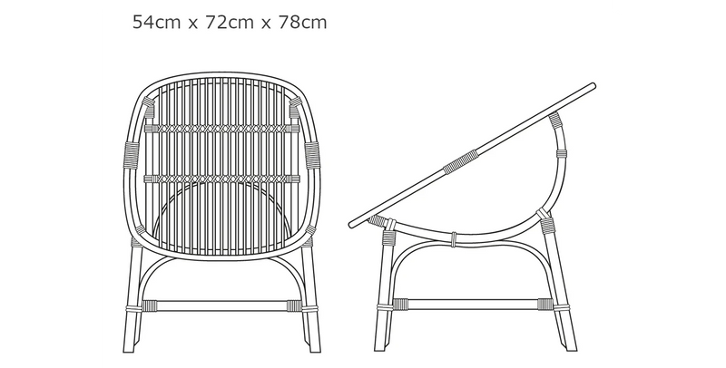 Medidas del producto Silla Blanes