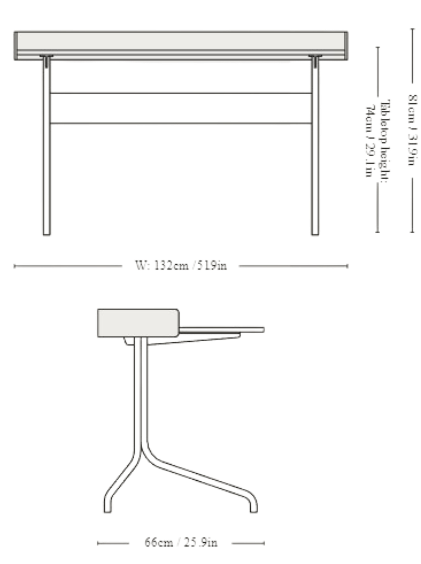 Medidas del producto Escritorio Pavilon AV17