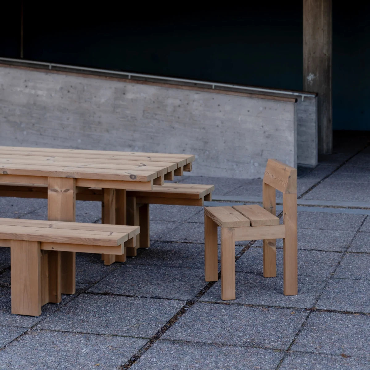 Silla de jardín de diseño minimalista y elegante