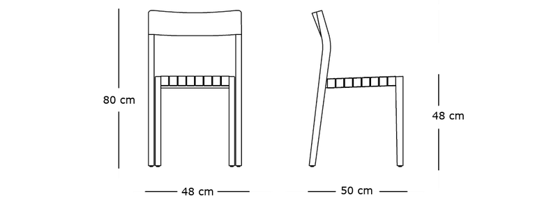 Medidas del producto Silla SIT Webbing