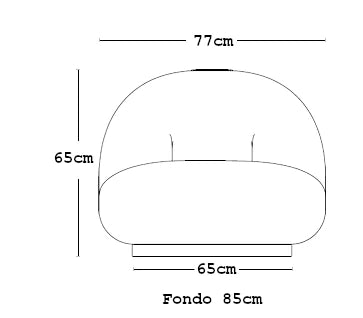 Medidas del producto Sillón Pacha