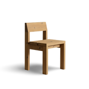 Silla de exterior de madera maciza de diseño nórdico